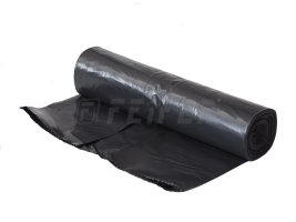 LDPE-Müllsack, 700 x 1100 mm, Typ 100, schwarz, 15 Stück/Rolle – ohne Deckel