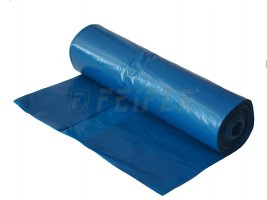 LDPE-Müllsack, 700 x 1100 mm, Typ 60, blau, 25 Stück/Rolle - ohne Deckel