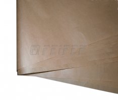 Papier-Zwischenlagen, 1230 x 810 mm,  Sulfate einseitig braun 40 gr poliert.