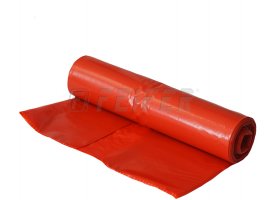 LDPE-Müllsack, 700 x 1100 mm, Typ 100, rot, 15 Stück/Rolle - ohne Deckel