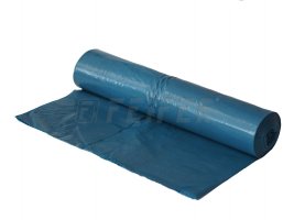 LDPE-Müllsack, 700 x 1100 mm, Typ 100, blau, 15 Stück/Rolle - ohne Deckel